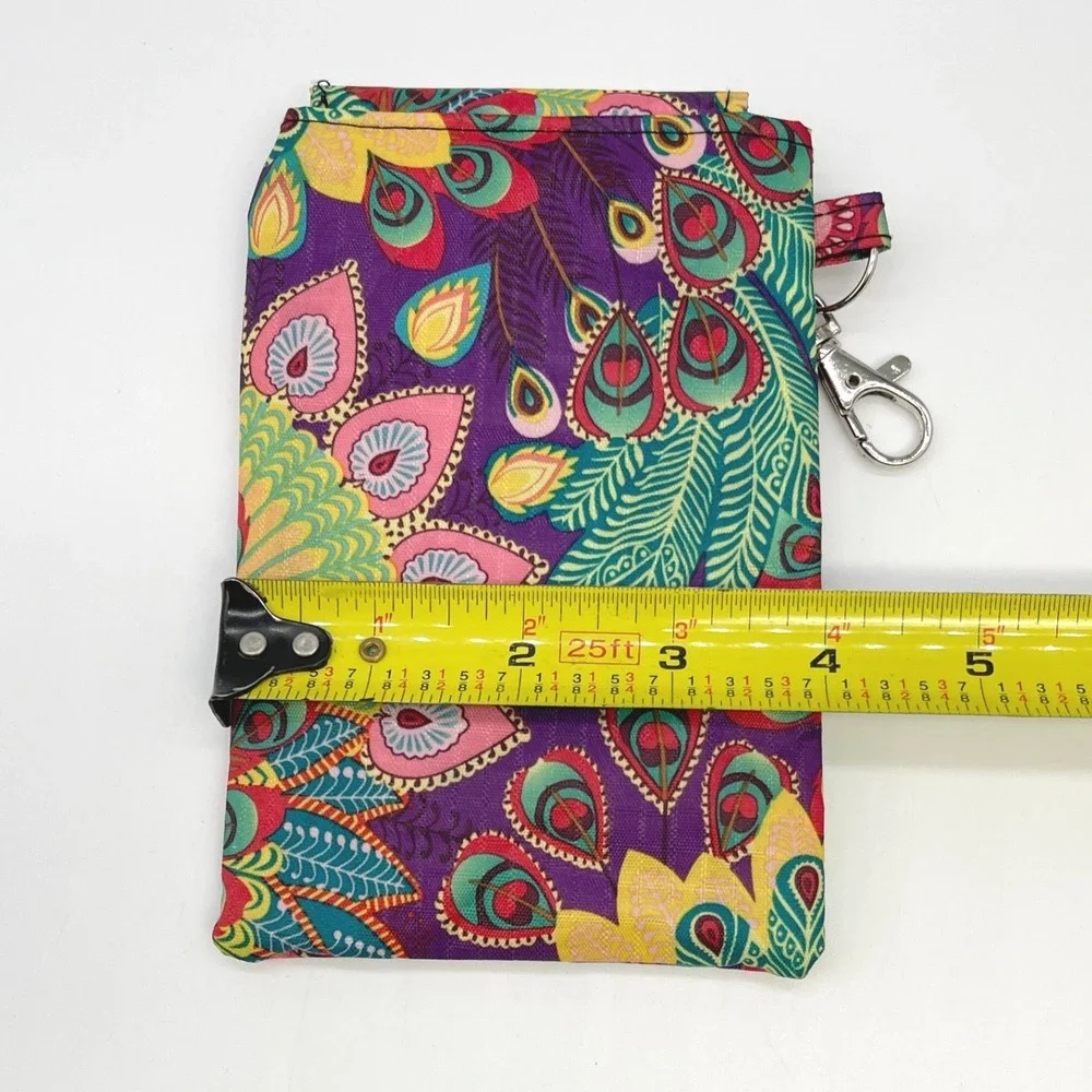 Olivia Moss Peacock Parade Cell Phone Caddy Hippie Boho Psychedelic Travel